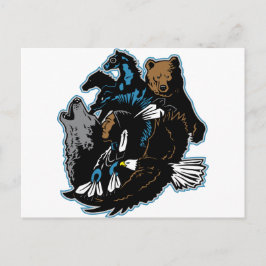 Indische dieren en dieren briefkaart