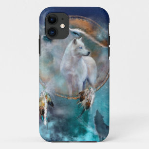 Indische dreamcatcher en etnische stammenwolf iPhone 11 hoesje