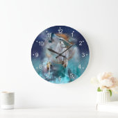 Indische dreamcatcher en etnische stammenwolf grote klok (Huis)