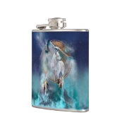 Indische dreamcatcher en etnische stammenwolf heupfles (Links)