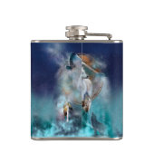 Indische dreamcatcher en etnische stammenwolf heupfles (Achterkant)