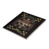 Indische etnische patchwork-olifanten tegeltje (Zijkant)