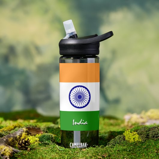 Indische fles, patriottische Indische vlag Waterfles (Buiten)