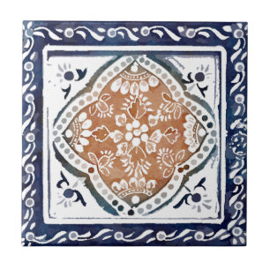 Indische Floral Tile 1 Tegeltje