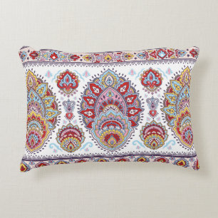 Indische florale paisley medallion. Ethnic Ma Accent Kussen