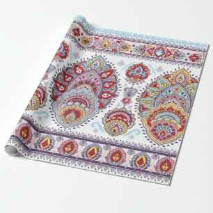 Indische florale paisley medallion. Ethnic Ma Cadeaupapier