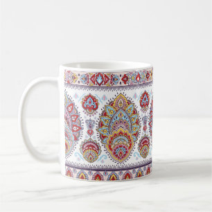 Indische florale paisley medallion. Ethnic Ma Koffiemok