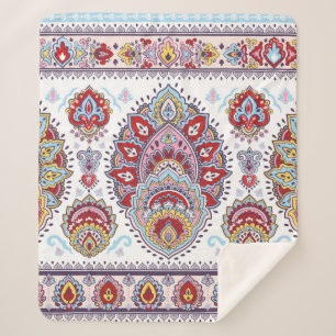 Indische florale paisley medallion. Ethnic Ma Sherpa Deken