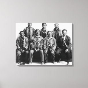Indische foto van de Chiefs van Alaska Canvas Afdruk