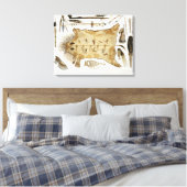 Indische gereedschap en wapens, bord 21 van deel 2 canvas afdruk (Insitu (Slaapkamer))