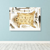 Indische gereedschap en wapens, bord 21 van deel 2 canvas afdruk (Insitu (Houten vloer))