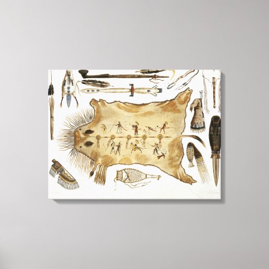 Indische gereedschap en wapens, bord 21 van deel 2 canvas afdruk (Voorkant)