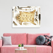 Indische gereedschap en wapens, bord 21 van deel 2 canvas afdruk (Insitu (Woonkamer))