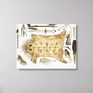 Indische gereedschap en wapens, bord 21 van deel 2 canvas afdruk