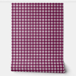 Indische Gingham 1 Burgundy Behang