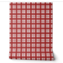 Indische Gingham - Mexicaans Rood Behang