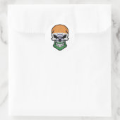 Indische glimlach op de schedelvlag ronde sticker (Tas)
