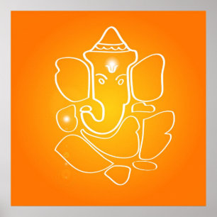 Indische God Ganesha - Poster