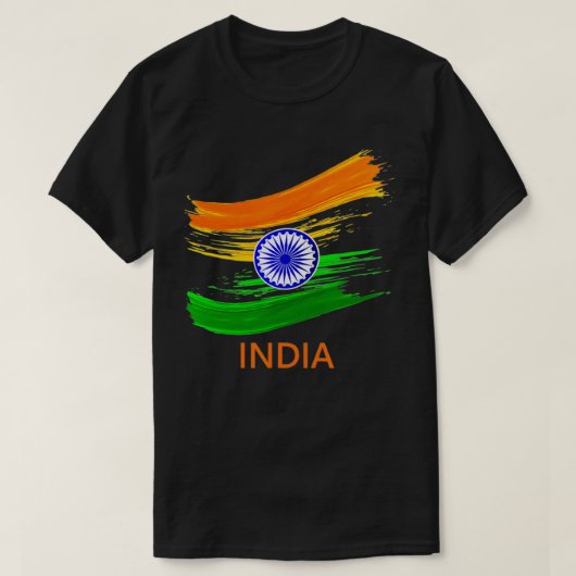 Indische harat Waving Flag T-shirt (Design voorkant)