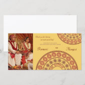 Indische henna bruiloft dank u fotokaart bedankkaart (Voorkant / Achterkant)