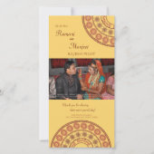 Indische henna bruiloft dank u fotokaart bedankkaart (Voorkant)