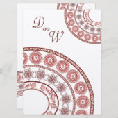 Indische Henna Mehendi Wedding Uitnodiging (Voorkant / Achterkant)