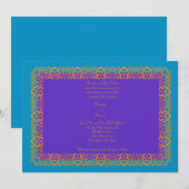 Indische hindu Muslim Weddubg Invitation Mehndi Kaart (Voorkant / Achterkant)