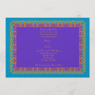 Indische hindu Muslim Weddubg Invitation Mehndi Kaart