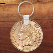 Indische hoofdcent sleutelhanger (Voorkant)