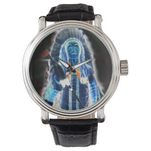 Indische hoofdgedrukte digitale kunsthorloges horloge