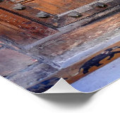 Indische houten deur perfect poster (Hoek)