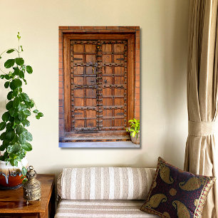 Indische houten deur poster