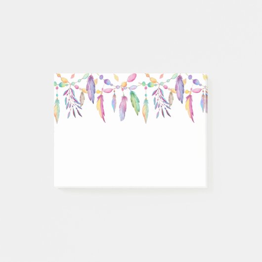 Indische inheemse Amerikaanse Waterverf Post-it® Notes (Voorkant)