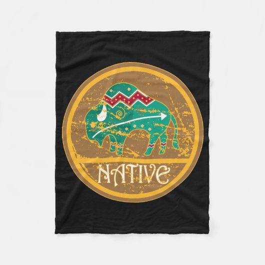 Indische inheemse buffel fleece deken (Voorkant)