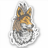 Indische inheemse vos sticker (Voorkant)