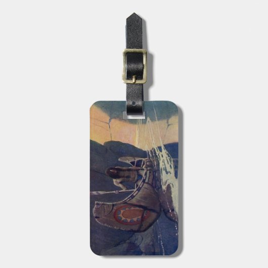  Indische Kano Paddling Sun Classic Bagagelabel (Voorkant verticaal)