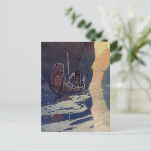 Indische Kano Paddling Sun Classic Briefkaart (Staand voorkant)