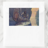  Indische Kano Paddling Sun Classic Rechthoekige Sticker (Tas)