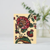  Indische katoenen Chintz stof Briefkaart (Staand voorkant)