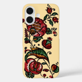 Indische katoenen Chintz stof iPhone 16 Hoesje