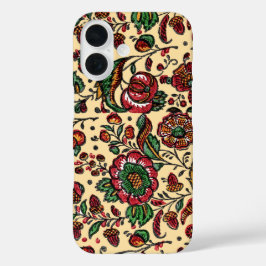 Indische katoenen Chintz stof iPhone 16 Hoesje