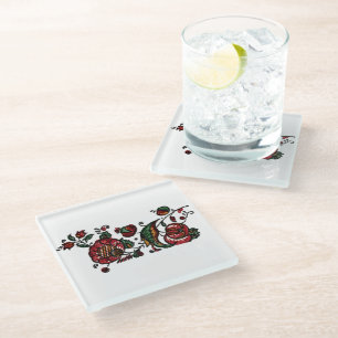  Indische katoenen Chintz stof Glazen Onderzetter