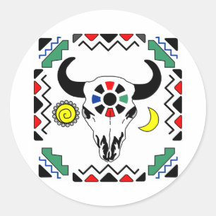 Indische koeienvanger ronde sticker