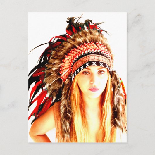 Indische krijger briefkaart (Voorkant)