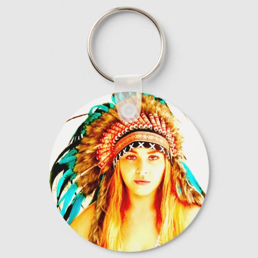 Indische krijger sleutelhanger (Voorkant)