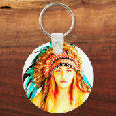 Indische krijger sleutelhanger (Voorkant)