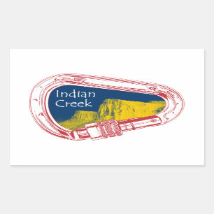 Indische kronkbeklimmer Carabiner Rechthoekige Sticker