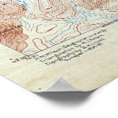 Indische Lake New York Topografische kaart Poster (Hoek)