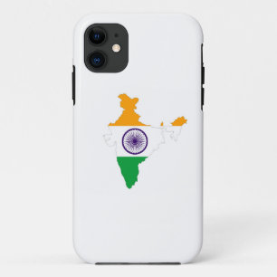 indische landenvlag kaartvorm Indiase iPhone 11 Hoesje
