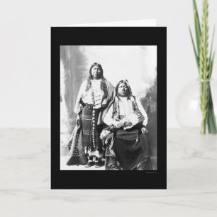 Indische Leider en Vrouw 1884 van Tonkawa Kaart